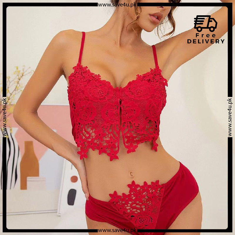 Lounge Strips Net Transparent Lace Bra Set – Save4u