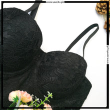 Load image into Gallery viewer, Thin Cups Wired Longlined Lace Bra
