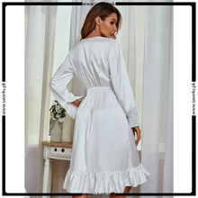 Load image into Gallery viewer, Chic Stylish White Robe and Panty Set
