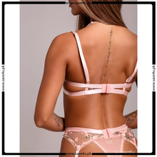 Load image into Gallery viewer, Trendy Unpadded Mesh and Lace Lingerie Set
