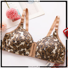 Load image into Gallery viewer, Cheeta Printed Front Open Padded Bra
