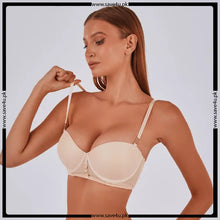 Load image into Gallery viewer, Padded Demi Cup Simple Wired Bra
