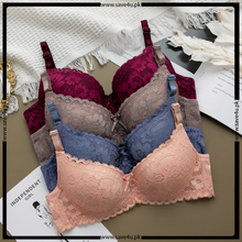 Load image into Gallery viewer, Stylish Push-up Floral Lace Thin Padded Bra
