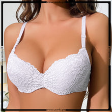 Load image into Gallery viewer, Lace Trimed Box Knot Wired Bra
