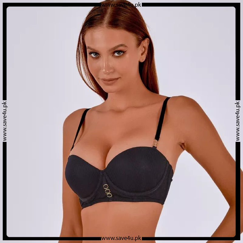 Padded Demi Cup Simple Wired Bra