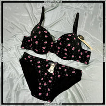 Load image into Gallery viewer, Bow Knot Push up Padded Printed Bra Set
